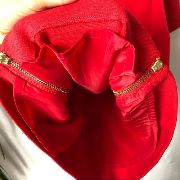 J. Crew Women’s Red Shift Dress Double Zip Slits Size S - Picture 10 of 15